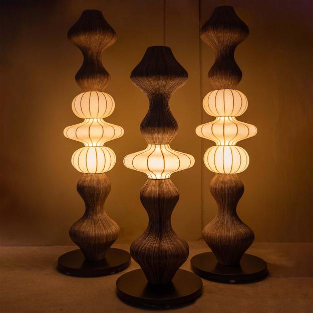 Floor Gaia Pillar lamp with Single Shade