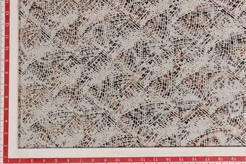 Multicolor Abstract Polyester Chanderi Fabric