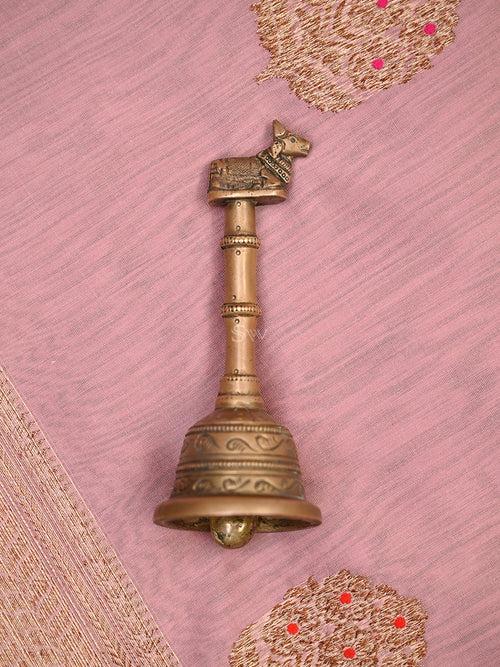 Pastel Pink Meenakari Boota Chanderi Silk Handloom Banarasi Saree