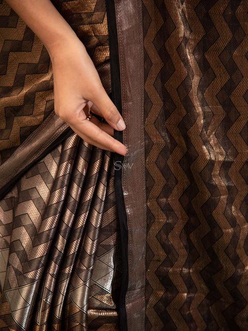 Black Tissue Brocade Handloom Banarasi Saree