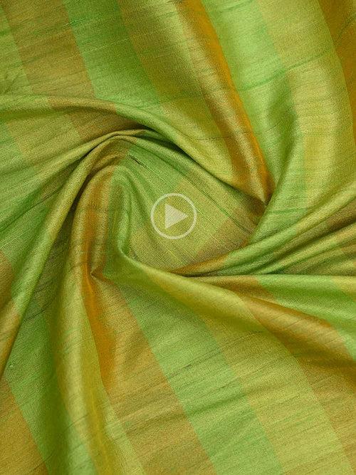 Parrot Green Tussar Silk Handloom Banarasi Dupatta