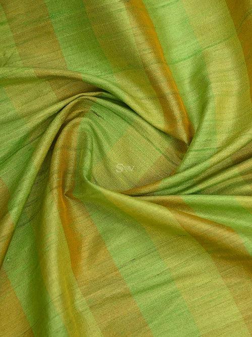 Parrot Green Tussar Silk Handloom Banarasi Dupatta