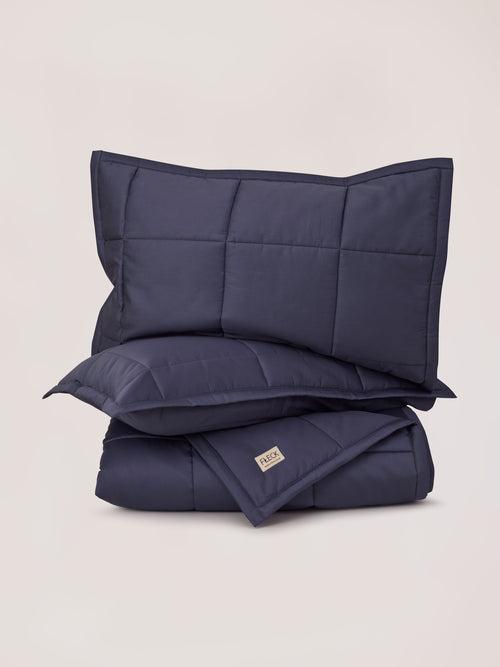 Luxe Sateen Box Comforter Set, Dusk