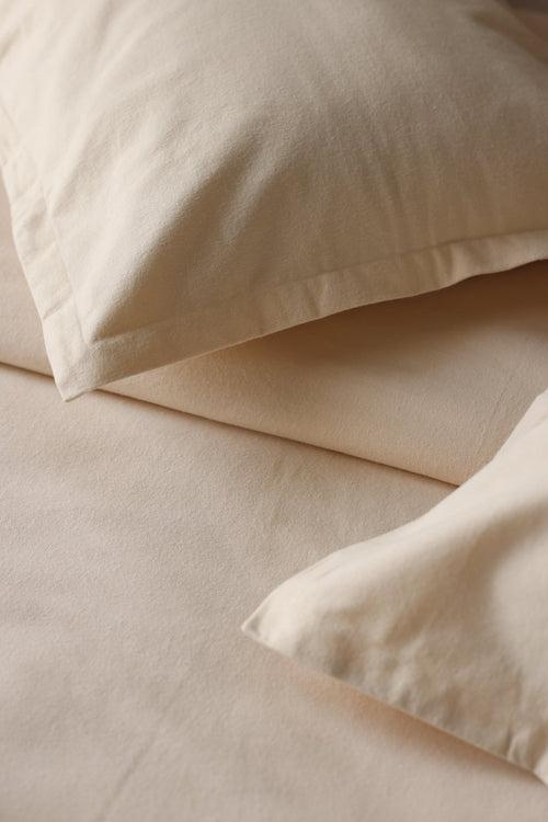 Brushed Flannel Duvet Cover Set, Natural