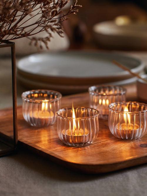 Kira Glass Votives, Set of 4