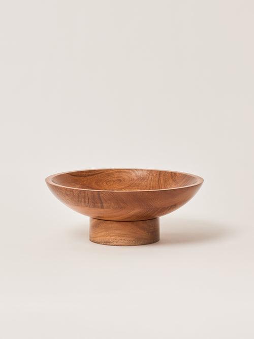 Raise Curve Bowl, Acacia Wood