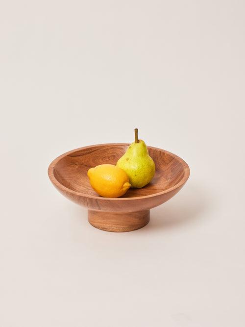 Raise Curve Bowl, Acacia Wood