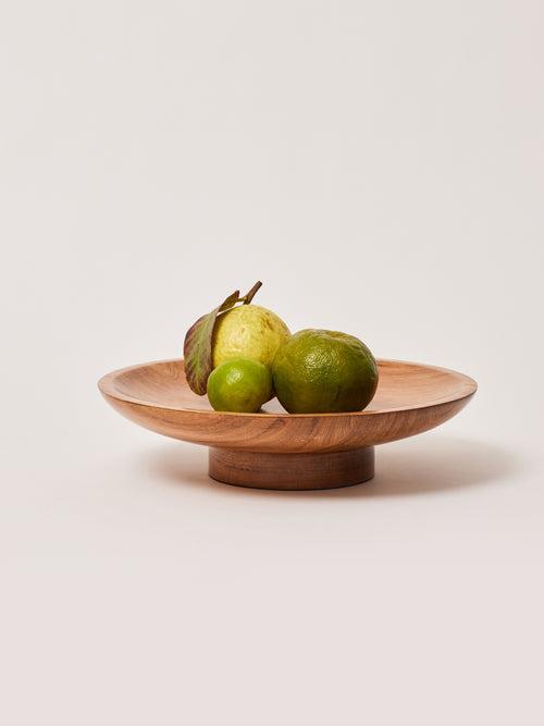 Raise Flat Bowl, Acacia Wood