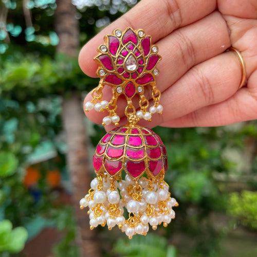 Kundan Jadau Ruby Pink Tamara Jumkha