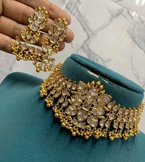 Sharmili - Premium Kundan stones Choker set