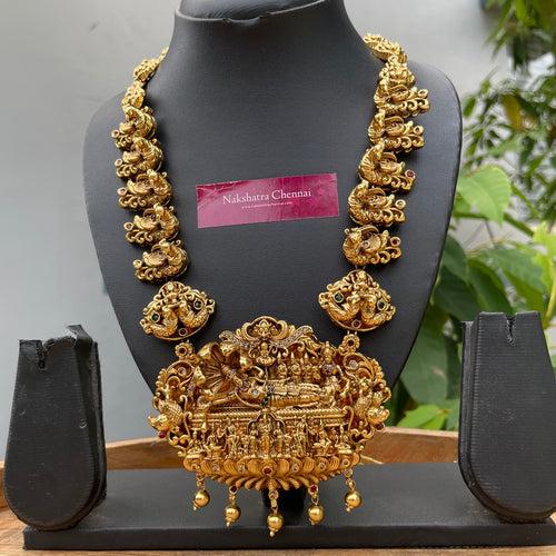 Premium Antique Pallikonda Ranganathar Grand Haram Set