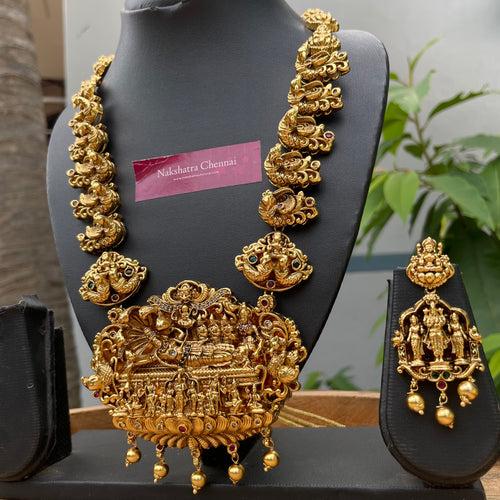 Premium Antique Pallikonda Ranganathar Grand Haram Set