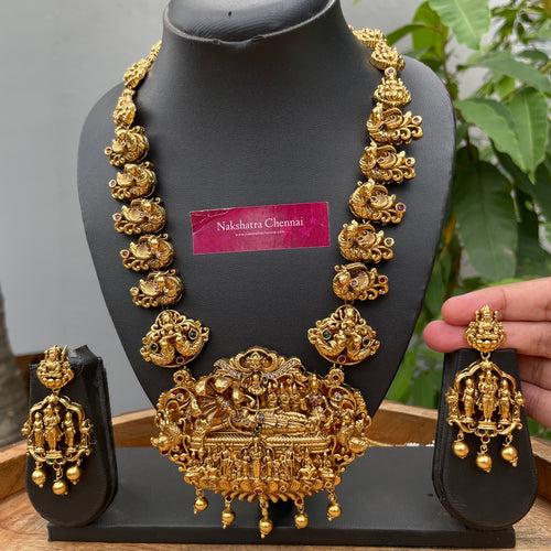 Premium Antique Pallikonda Ranganathar Grand Haram Set