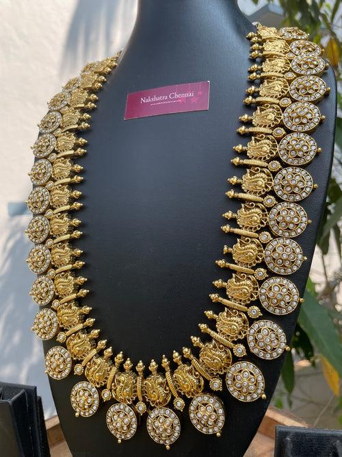 Premium Matte Non-Idol Kundan Stones Grand Haram Set