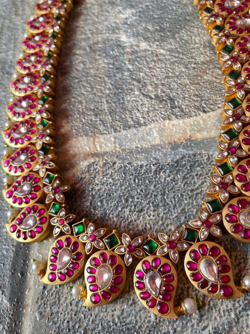 Kundan Jadau Maanga Bridal Haram Set