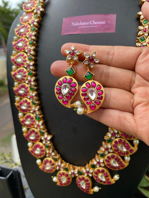 Kundan Jadau Maanga Bridal Haram Set