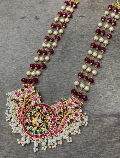 LAYA | Kundan Jadau Peacock Grand Haram