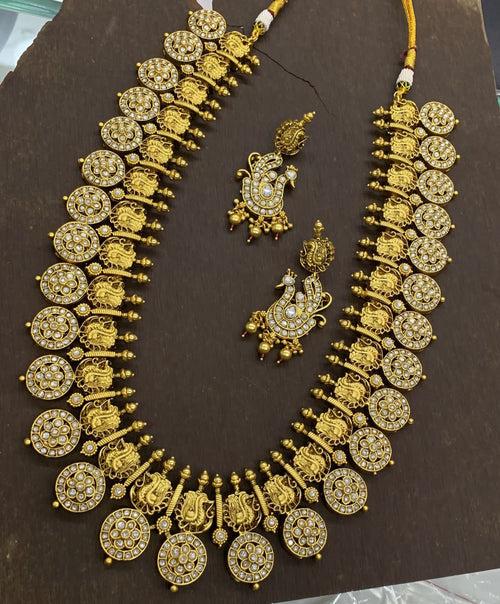 Premium Matte Non-Idol Kundan Stones Grand Haram Set