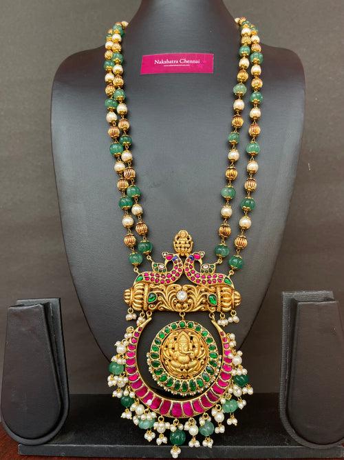 Kundan jadau Ganesha Grand Bridal Neckpiece