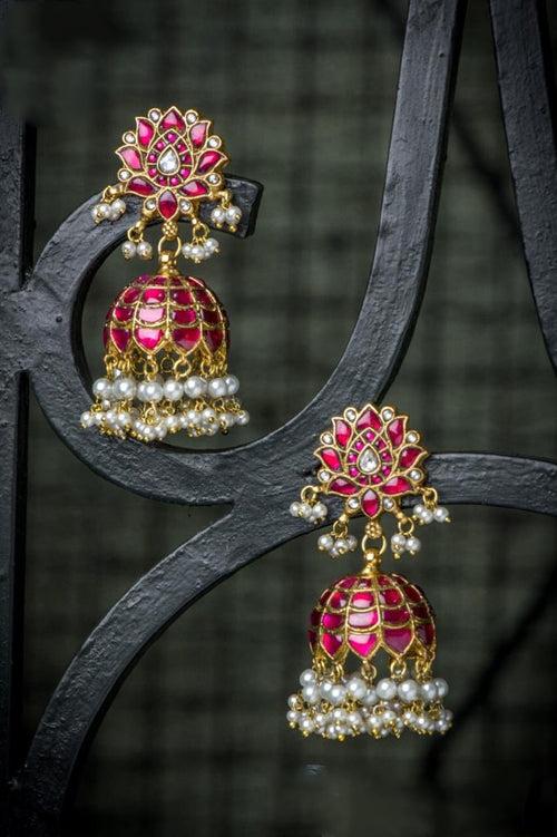 Kundan Jadau Ruby Pink Tamara Jumkha