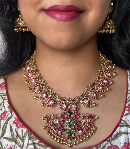 Kundan Jadau Short Haram Bridal Set