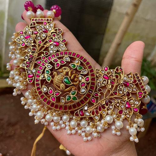 LAYA | Kundan Jadau Peacock Grand Haram