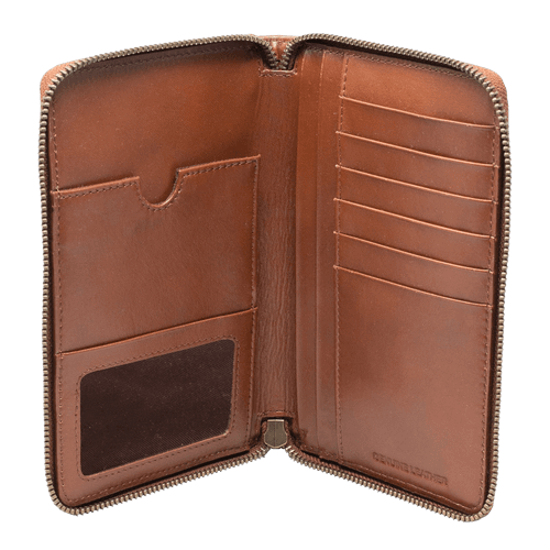 JOVIZ MEN'S TRAVEL WALLET - VINTAGE TAN