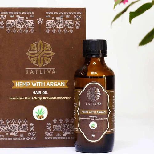 Hemp with Argan Hair Oil - Strengthens the roots, helps in restoring damaged & frizzy hair & reduces hair fall