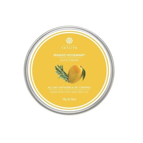 Mango Rosemary Face Cream - Controls oil secretion, reduces acne scars, wrinkles & fine lines