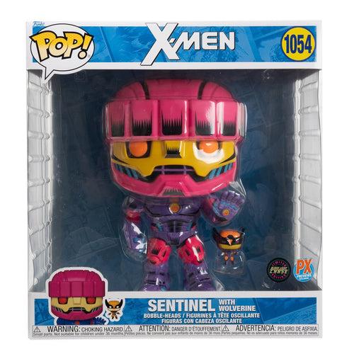 Funko Pop! X-Men : Sentinel with Wolverine Jumbo 10-Inch Previews Exclusive (Chase Blacklight)