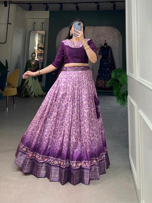 Captivating Purple Floral Co-ord Lehenga Set - Perfect for Weddings & Festive Occasions