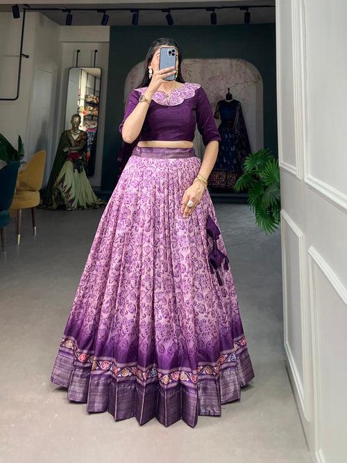 Captivating Purple Floral Co-ord Lehenga Set - Perfect for Weddings & Festive Occasions