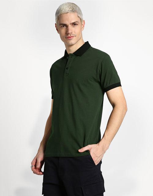 Olive Cotton Polo T-shirt