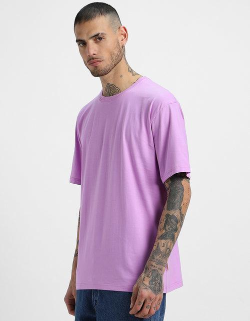 Lilac Solid Oversized Tshirt