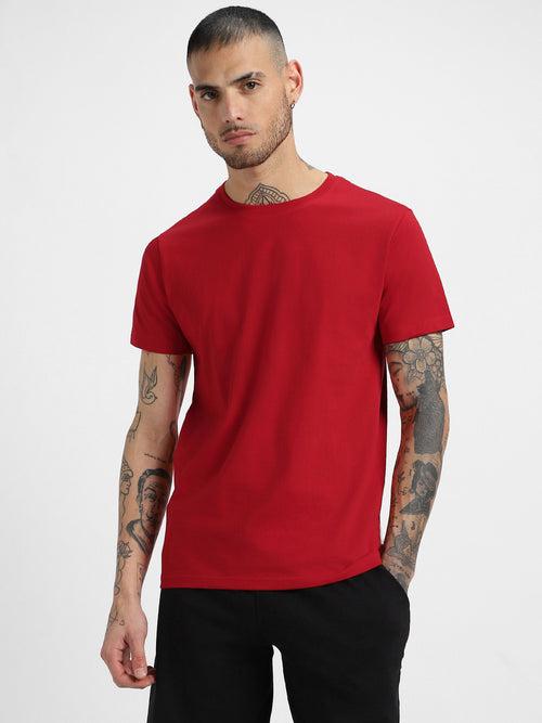 Red Solid Men's Tshirt