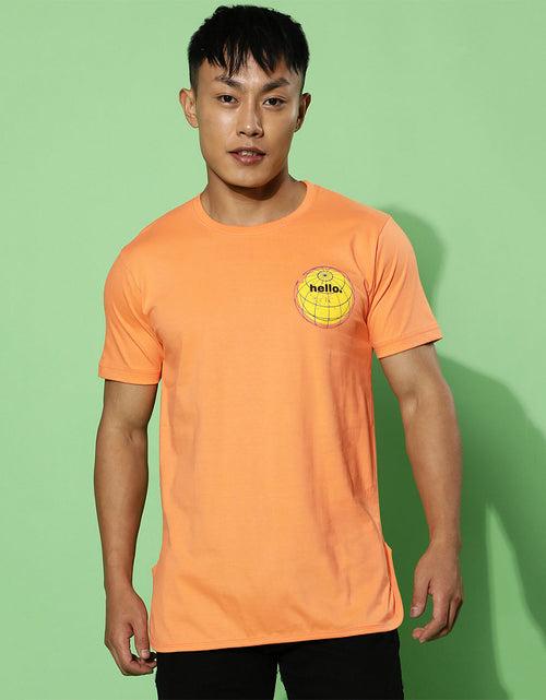 Created for Great Things Orange Regular Fit Back Typographic Printed Tshirt
