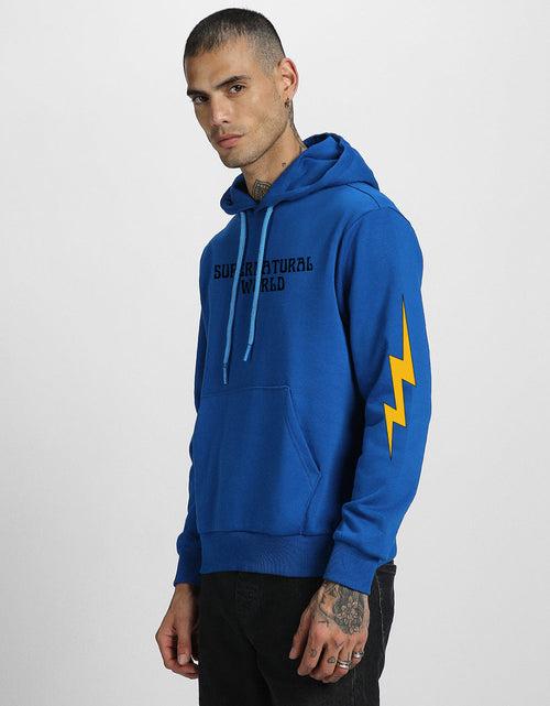 World of Illusions Blue Back Graphic Printed Hoodie