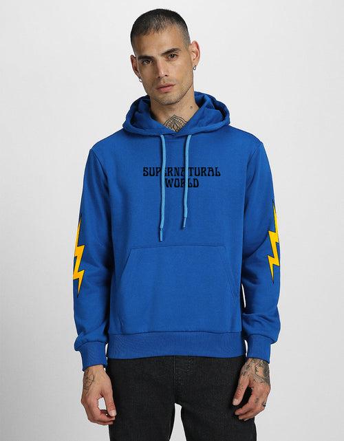 World of Illusions Blue Back Graphic Printed Hoodie