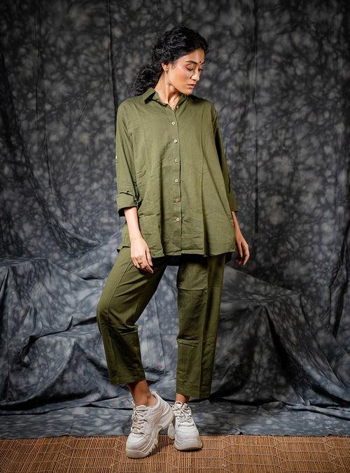 Olive Shirt - ROZAANA