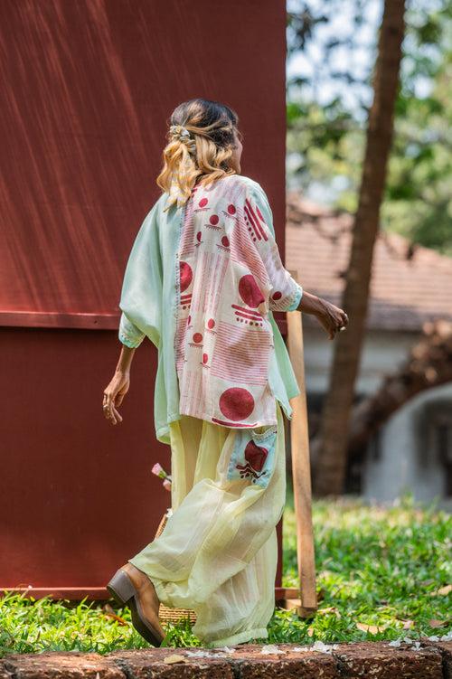 Set- Kaftan Top with Balloon Pants- SNIGDHA