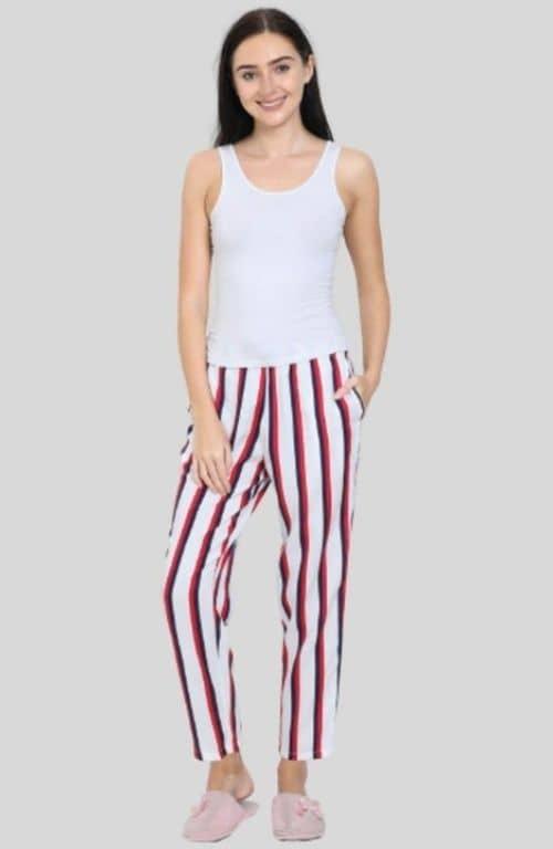 The White Like The Stripe Women PJ Pant