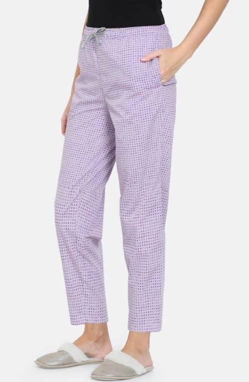 The Purple Polka Dot Pattern Women PJ Pant