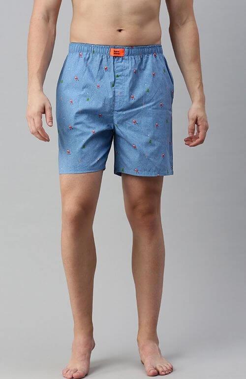 The Aquamarine Santalogy Print Boxer