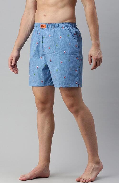 The Aquamarine Santalogy Print Boxer