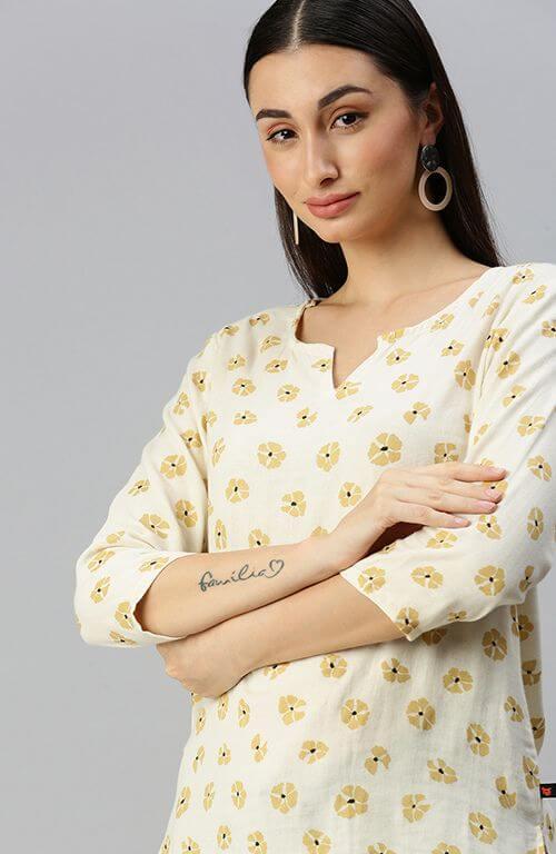 The Creamy Spoonflower Floral Women Top
