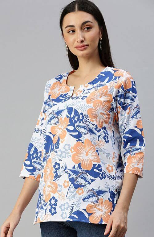 The Lavender Tropical Women Top
