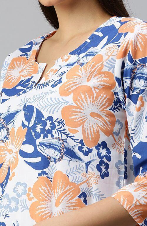 The Lavender Tropical Women Top