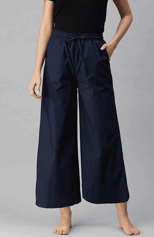 The Midnight Blue Women Wide Leg