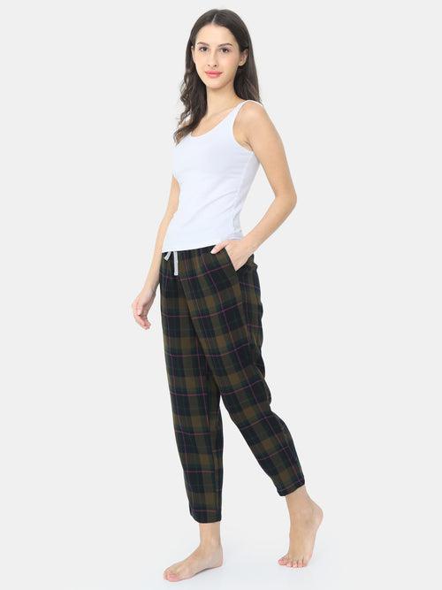 The Olive Grid Women PJ Pant