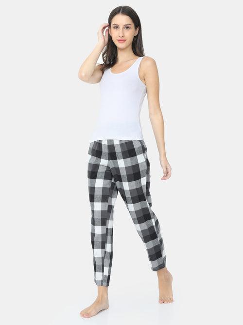 The Black & White Plaid Women PJ Pant